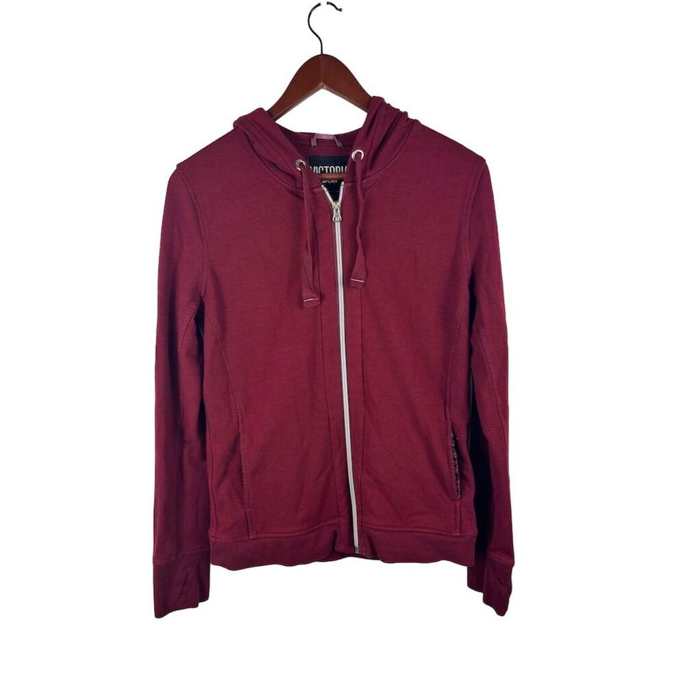 Victoria's Secret Sport Women's Zip-Up Hoodie Burgundy Size XS